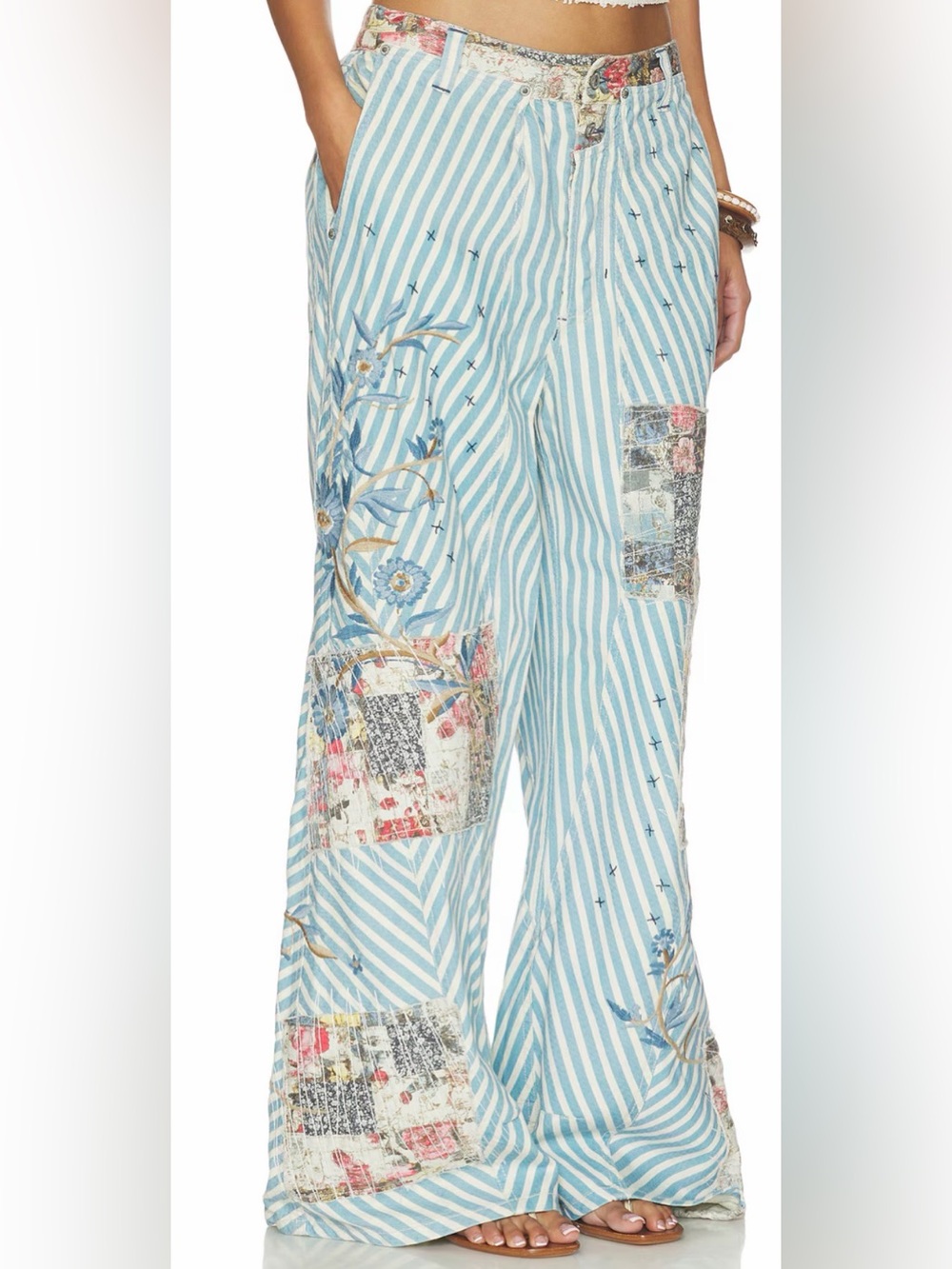 NWT Free People Runyon Patched Craft Pants in West Ridge! Size 10
